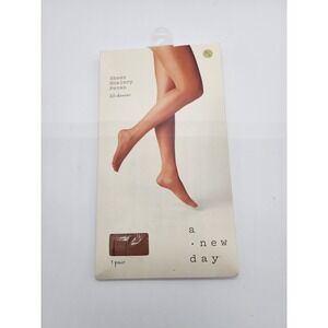 NIB A New Day Sheer Hosiery Pecan M/L Pantyhose 20 Denier